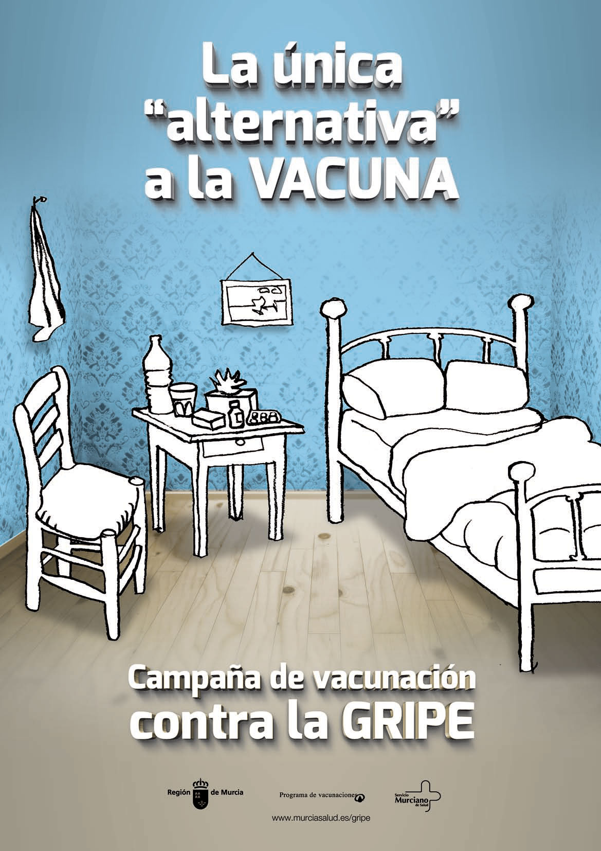 Cartel de la campaa de vacunacin antigripal y antineumoccica 2012-2013