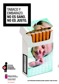 Tabaco y embarazo. No es sano. No es justo