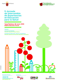 Cartel de la V Jornada de Intercambio de Experiencias de Educaci�n para la Salud. Calidad y buenas pr�cticas.