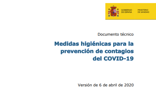 Medidas higi�nicas para la prevenci�n de contagios