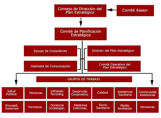 Organigrama de los órganos de decisión del proyecto