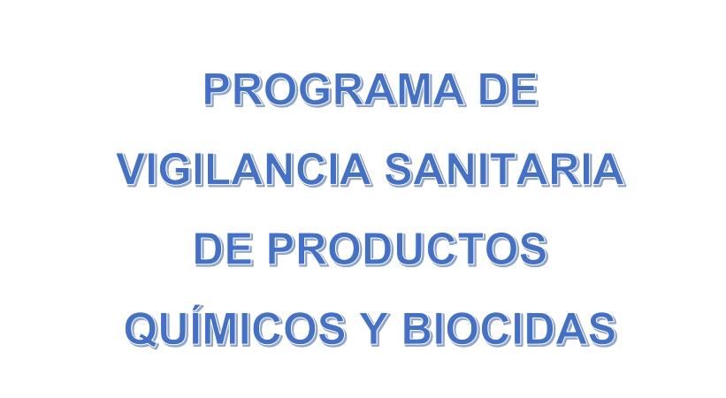 Portada del Programa de Vigilancia sanitaria de productos químicos y biocidas