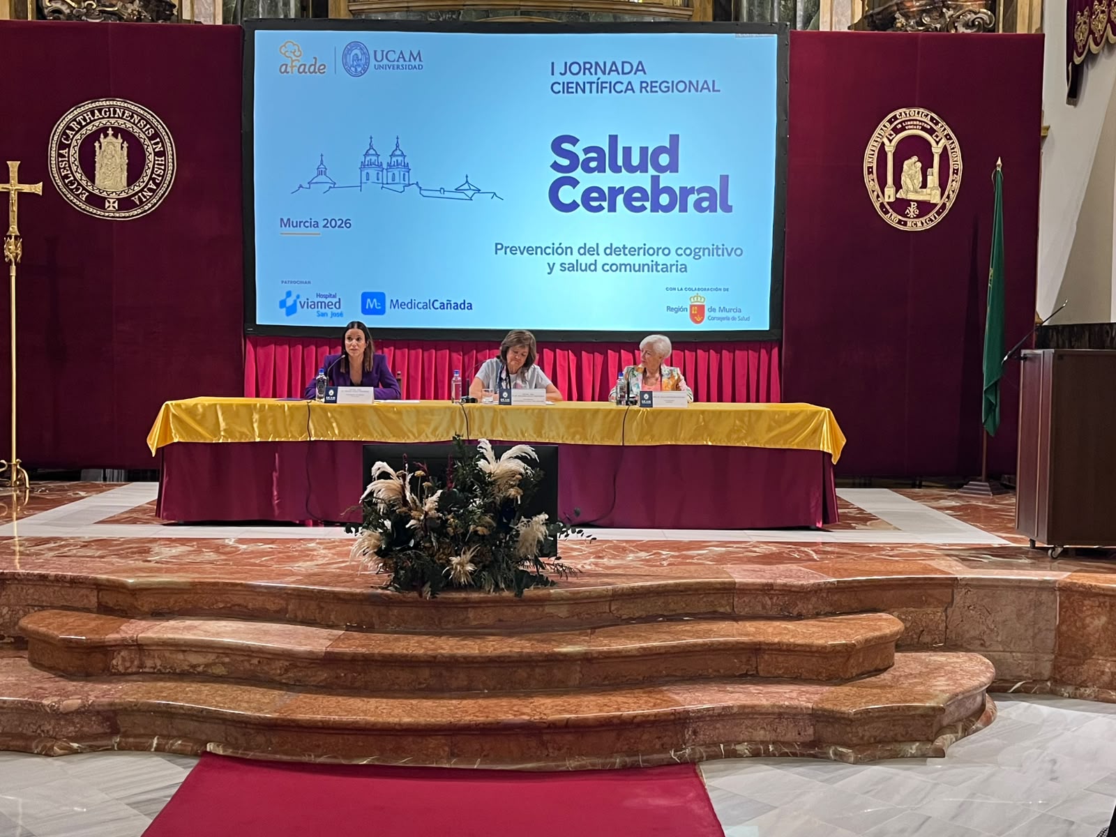 La consejera de Salud, Isabel Ayala, en la inauguración de la I jornada de Salud Cerebral.