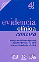 Portada del libro Evidencia Clinica Concisa. 4ª Edición.