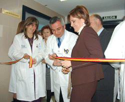 María Teresa Herranz en el momento de la inauguración de la nueva unidad de psiquiatría