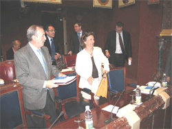 La consejera de Sanidad y Consumo en su comparecencia en la Asamblea Regional