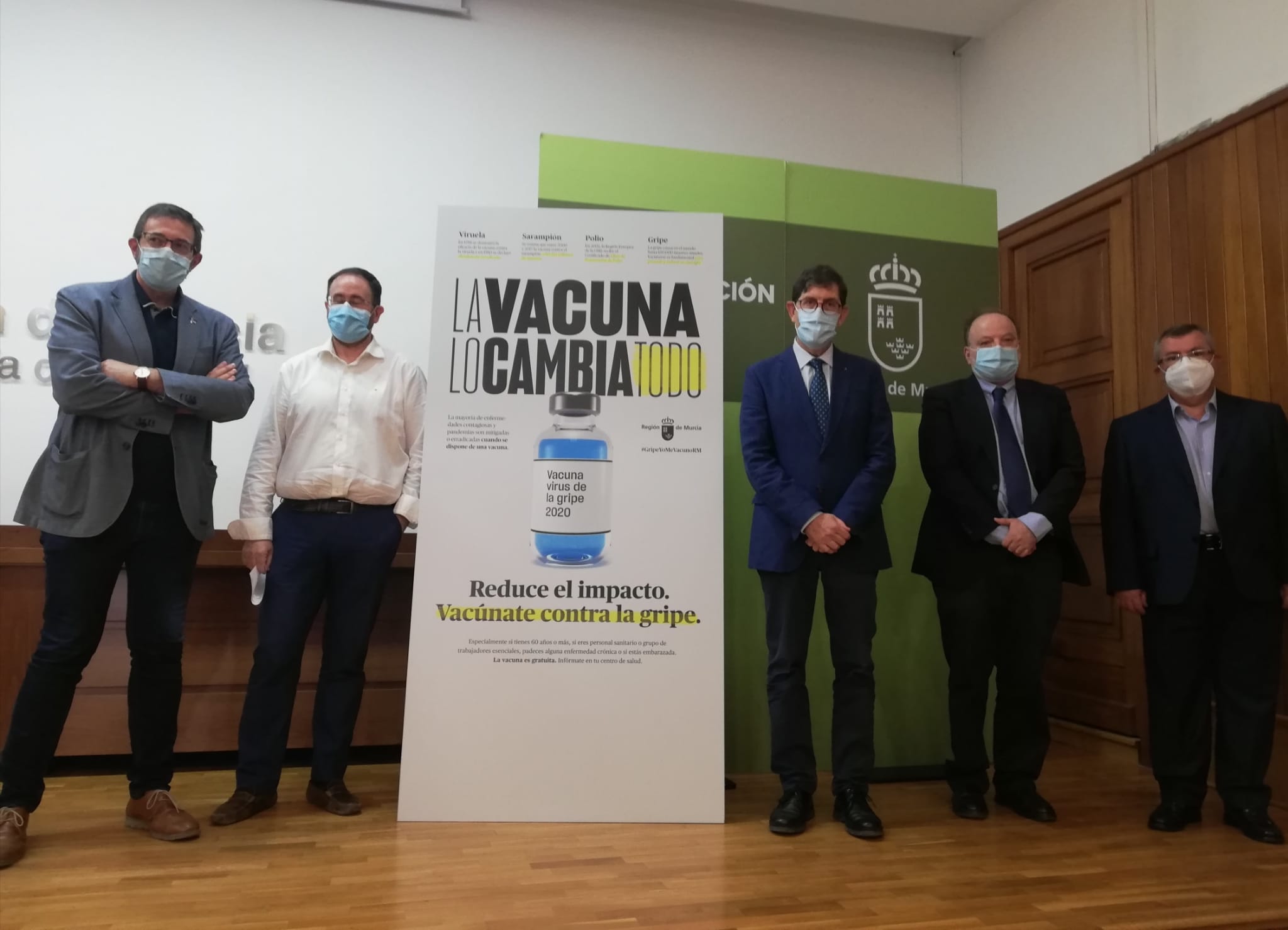 El consejero de Salud, Manuel Vill egas, presentó hoy la campaña de vacunación frente a la gripe 2020-2021