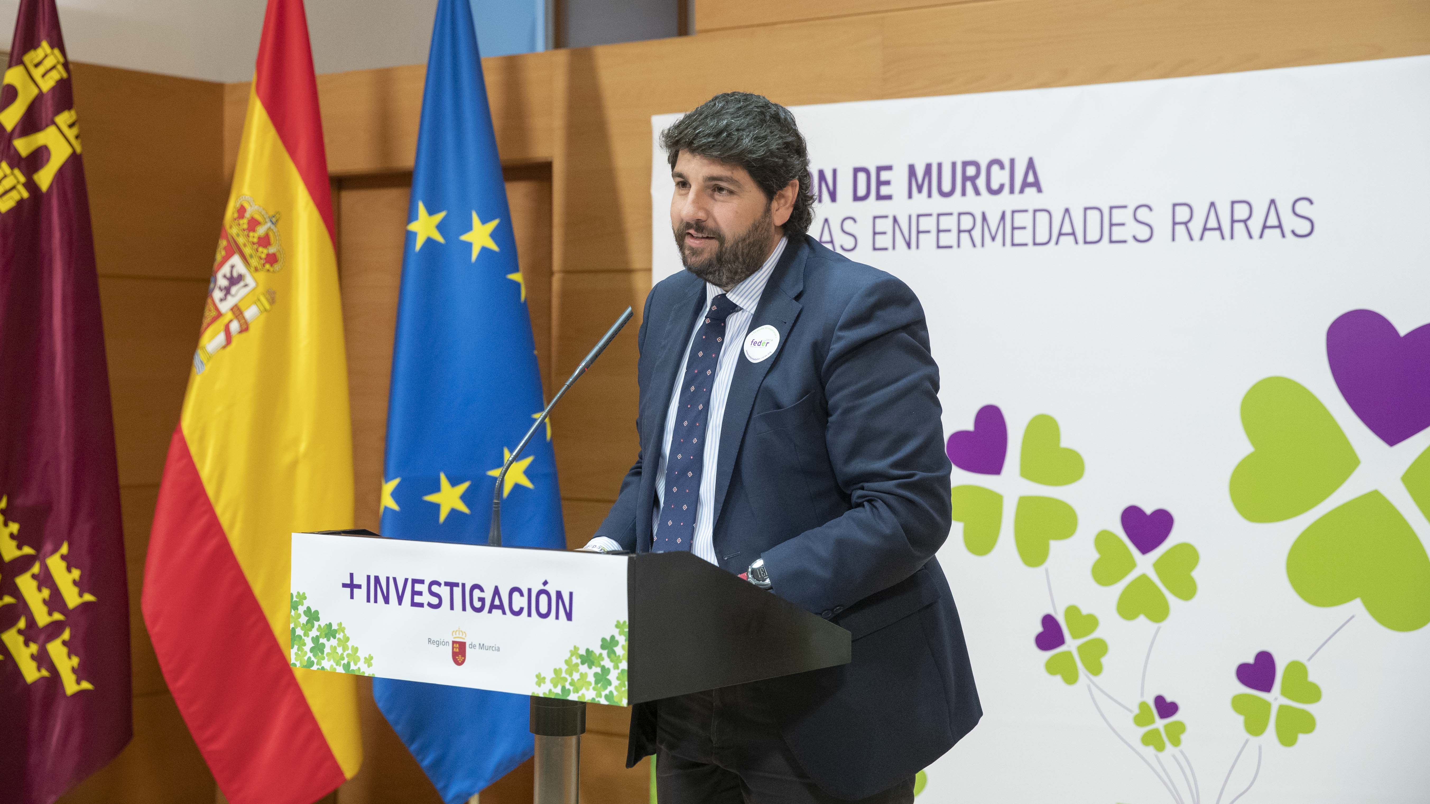 El jefe del Ejecutivo autonómico, Fernando López Miras, ha presidido en el Palacio de San Esteban el acto ...