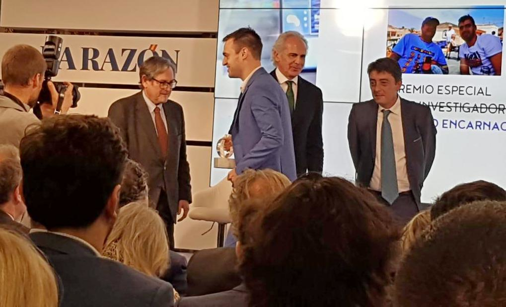 El oncólogo radioterápico Juan Antonio Encarnación, en un acto celebrado recientemente en Madrid, donde se reconoció ...