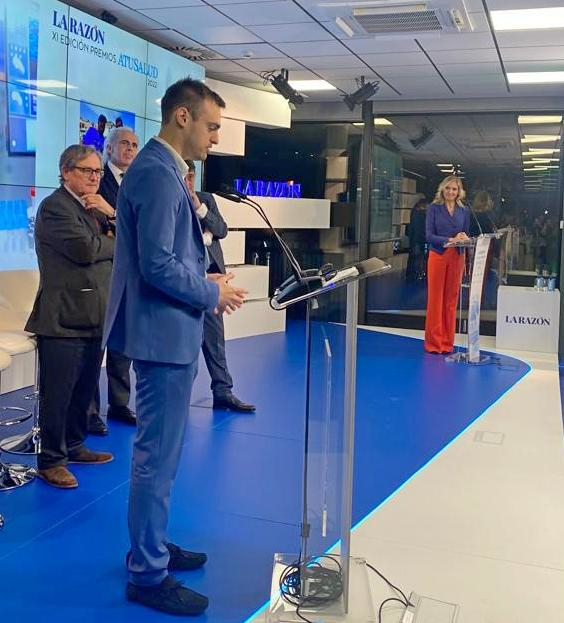 El oncólogo radioterápico Juan Antonio Encarnación, en un acto celebrado recientemente en Madrid, donde se reconoció ...