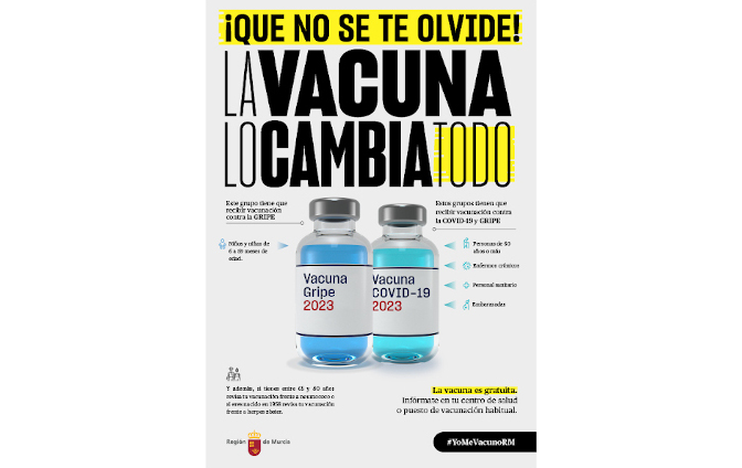 Cartel vacunación estacional frente a infecciones respiratorias 2023-2024