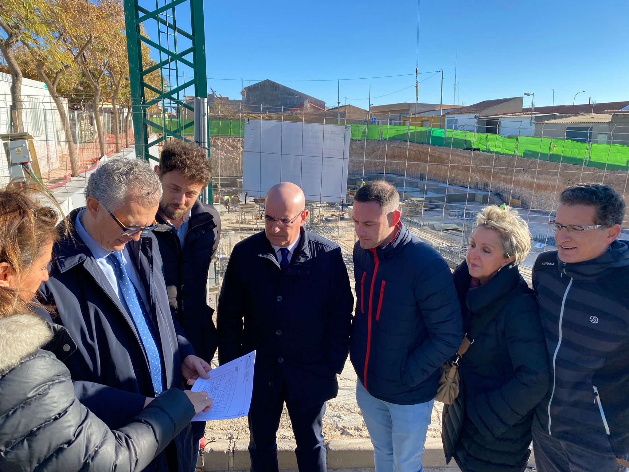 El consejero de Salud, Juan José Pedreño, visitó las obras de construcción del nuevo centro de salud de Corvera, que ...