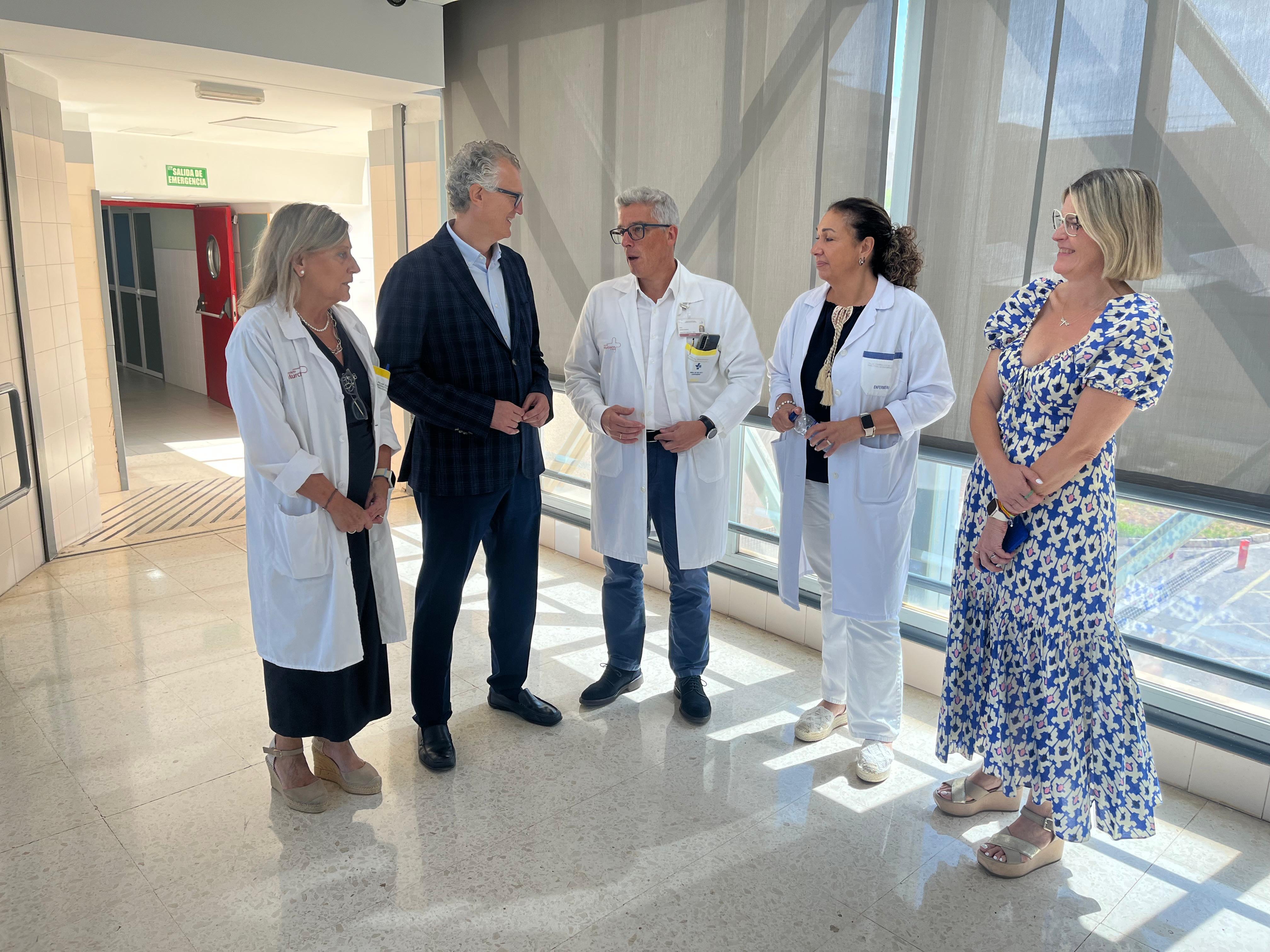 El consejero de Salud, Juan José Pedreño, visitó esta semana el hospital del Rosell, el sexto más grande del SMS en ...